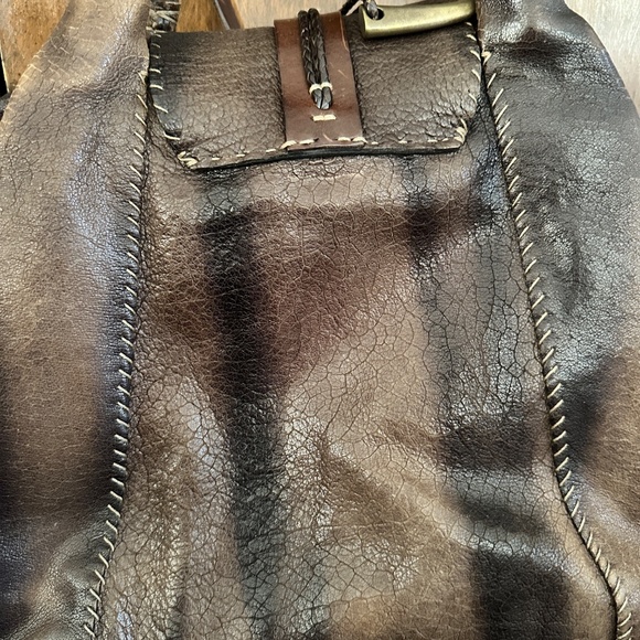 Genuine leather handbag  Western *** distressed*** made in Italy - Picture 2 of 8